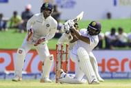 Dickwella gave Karunaratne some solid company before Ashwin got the better of him